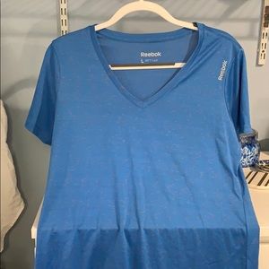 Blue Reebok workout shirt